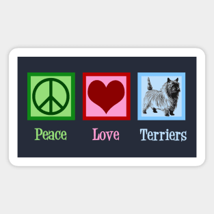 Peace Love Cairn Terriers Magnet